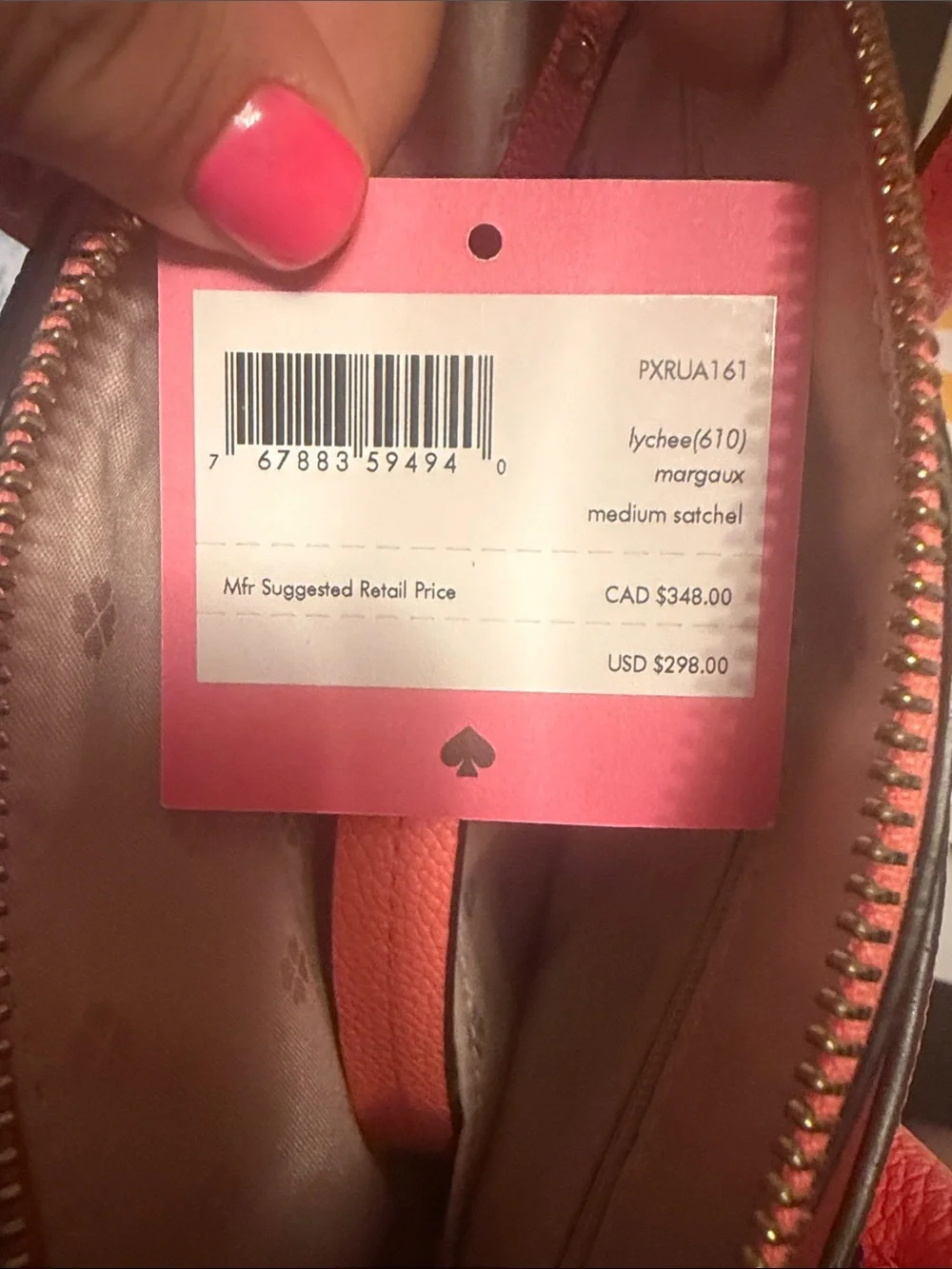 kate spade Coral Pink Pebbled Leather Satchel - Picture 2 of 9